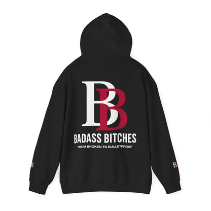 From Broken To Bulletproof empowerment hoodie by Badass Bitches