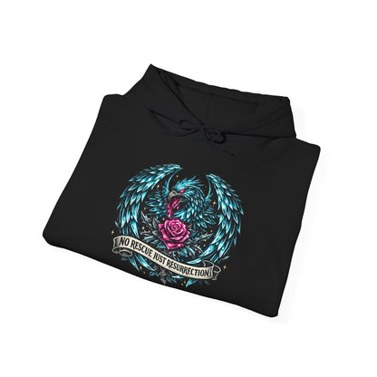 No Rescue Just Resurrection empowerment hoodie by Badass Bitches
