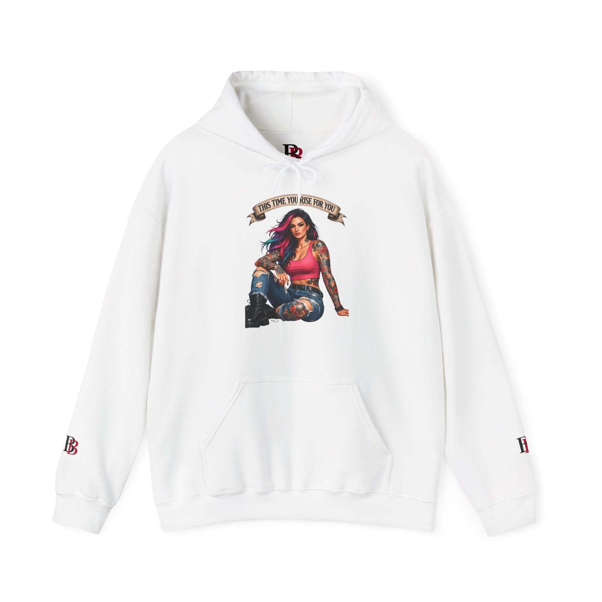 This Time You Rise For You empowerment hoodie by Badass Bitches