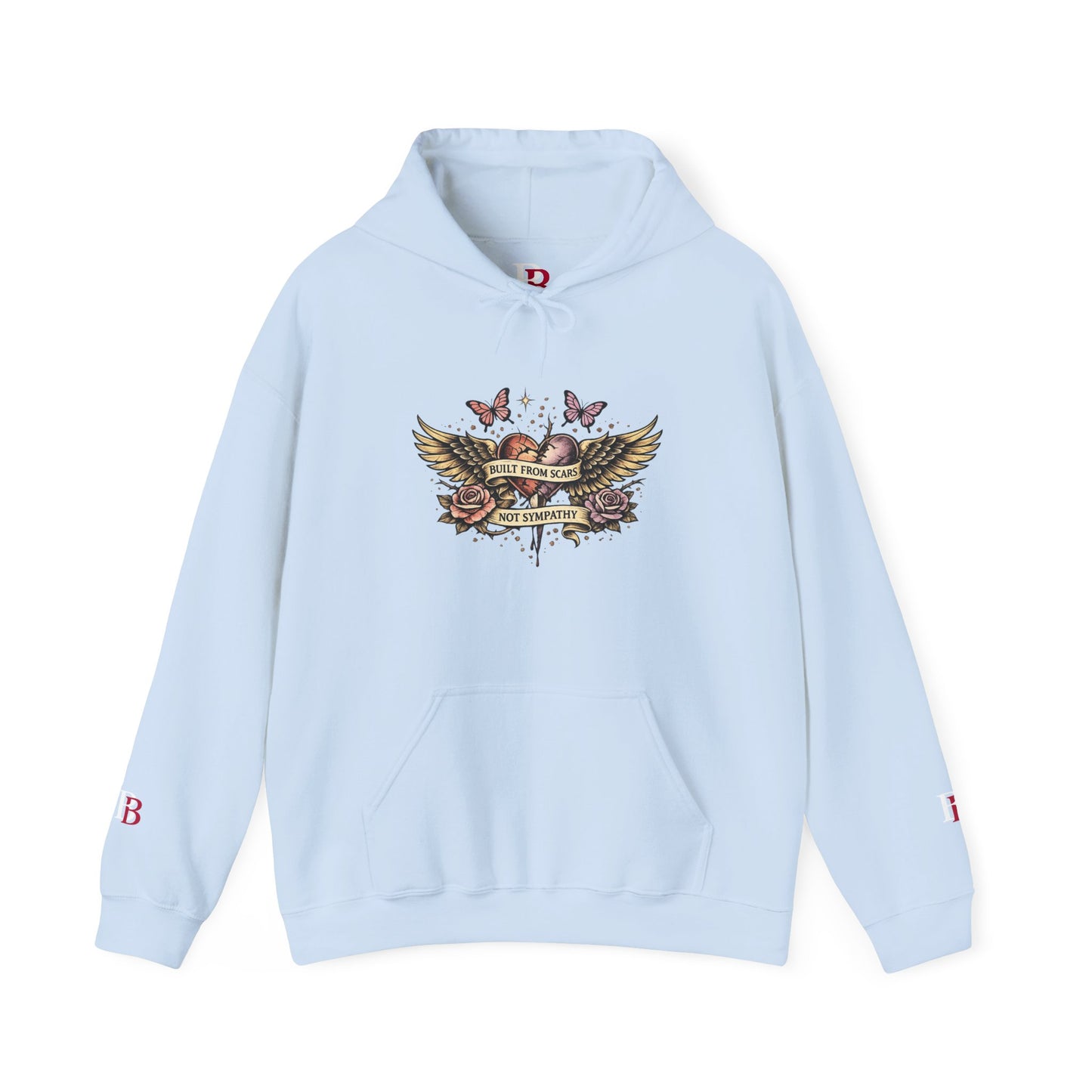 Built From Scars Not Sympathy empowerment hoodie by Badass Bitches