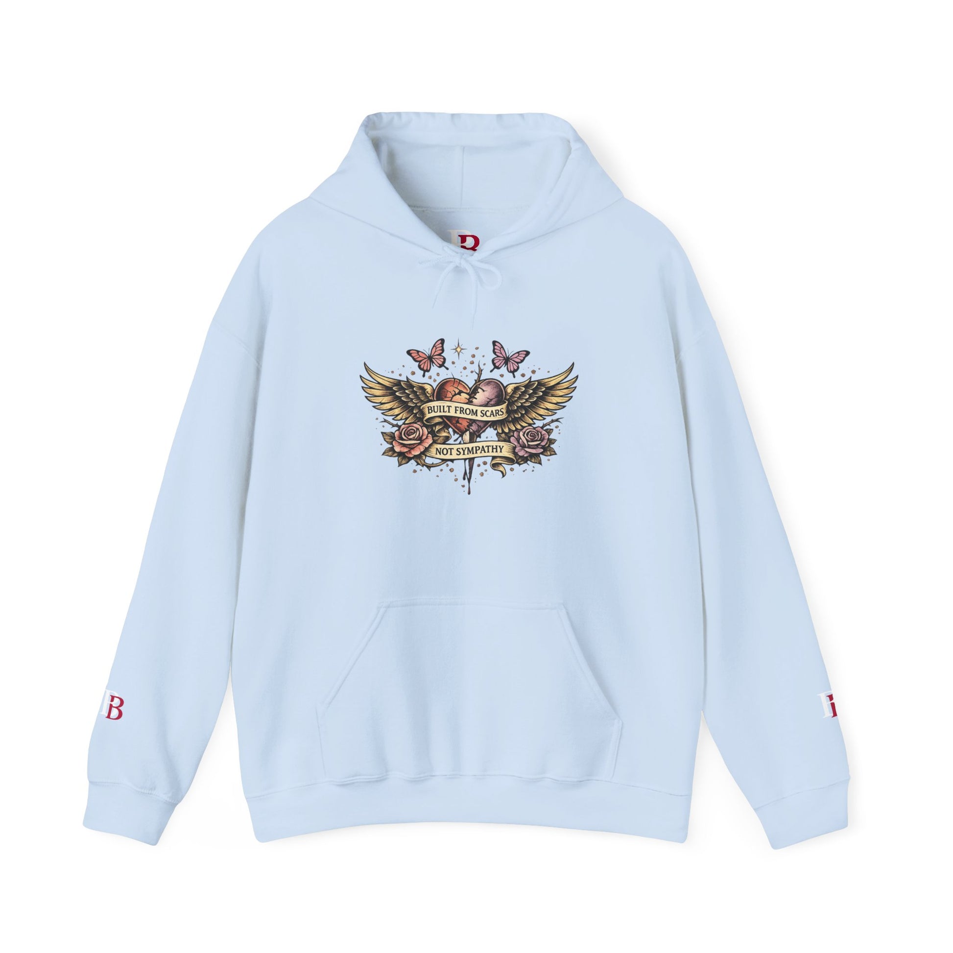 Built From Scars Not Sympathy empowerment hoodie by Badass Bitches