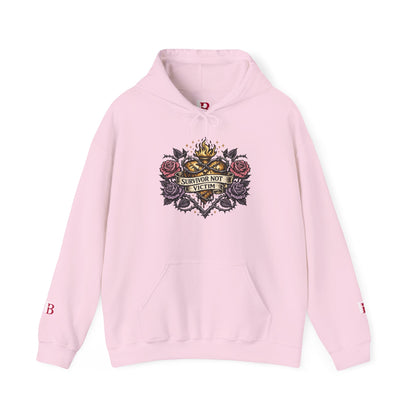 Survivor Not Victim empowerment hoodie by Badass Bitches