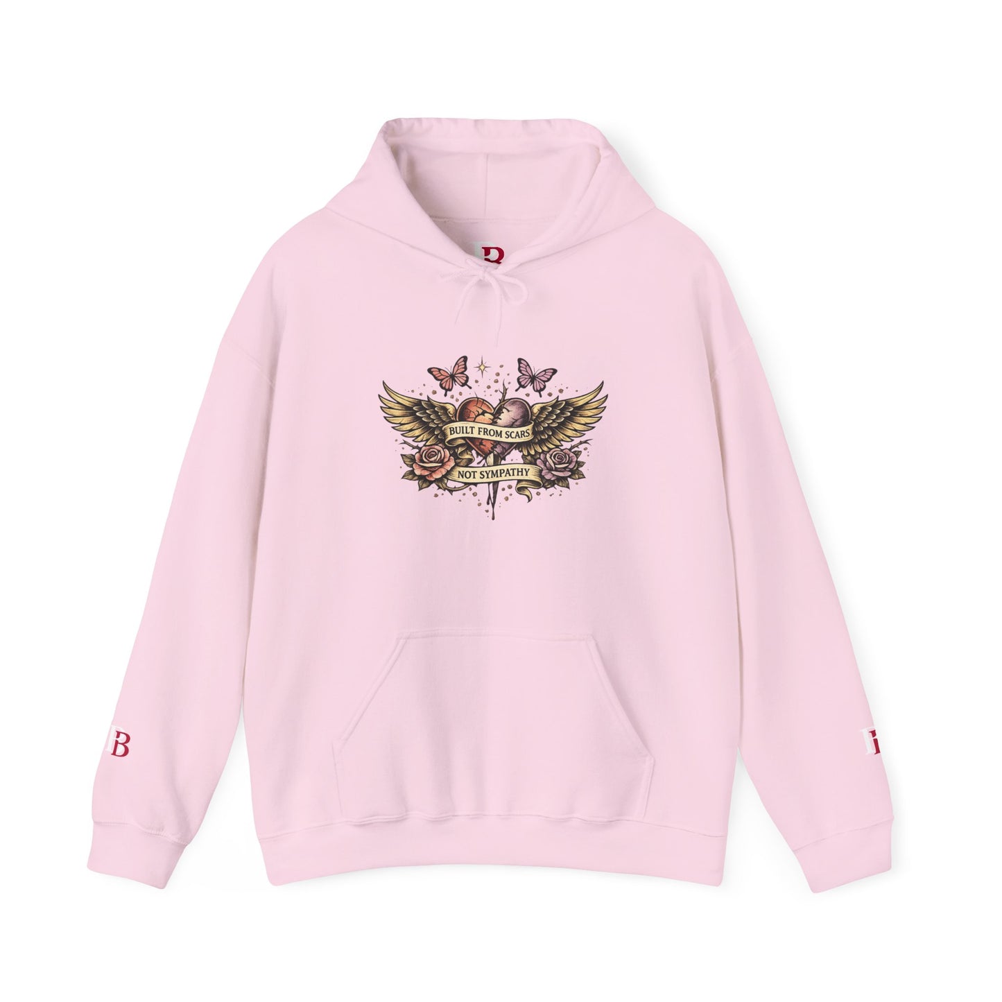 Built From Scars Not Sympathy empowerment hoodie by Badass Bitches