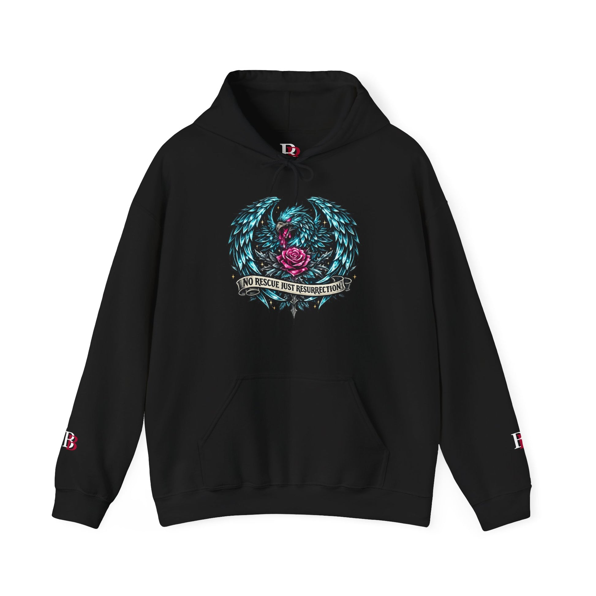 No Rescue Just Resurrection hoodie for women who saved themselves when no one else showed up — Badass Bitches®