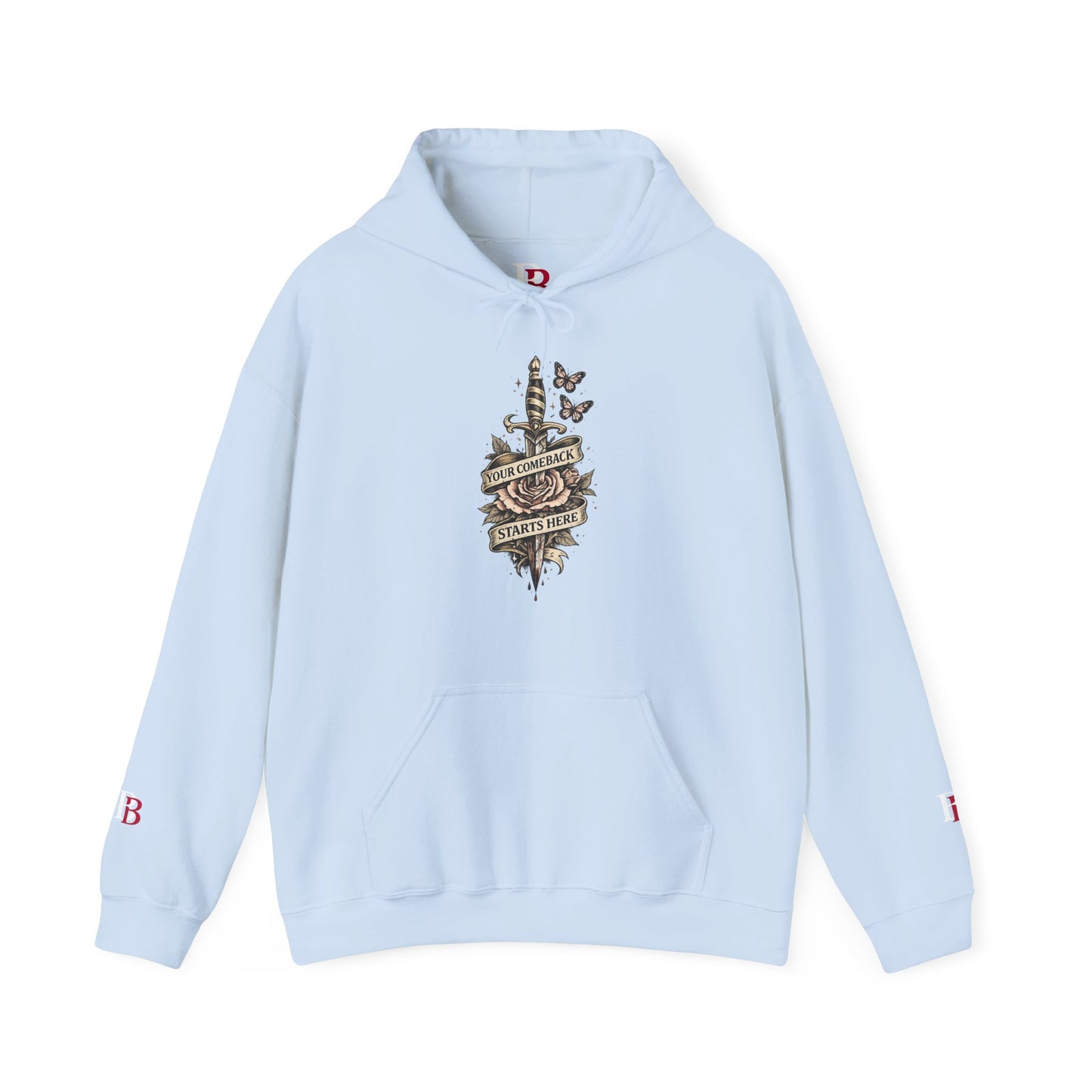 Your Comeback Starts Here empowerment hoodie by Badass Bitches