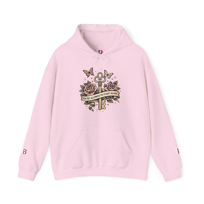 You're Allowed To Start Again empowerment hoodie by Badass Bitches