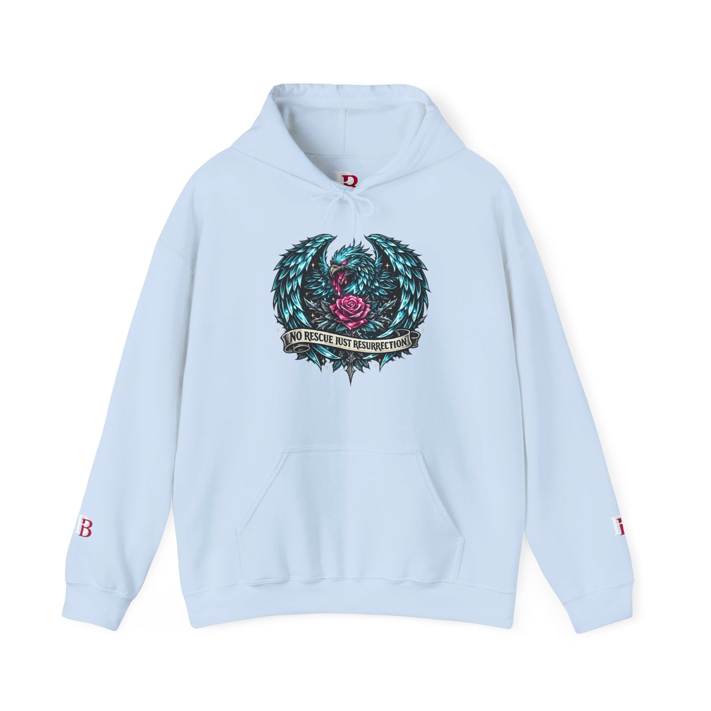 No Rescue Just Resurrection empowerment hoodie by Badass Bitches