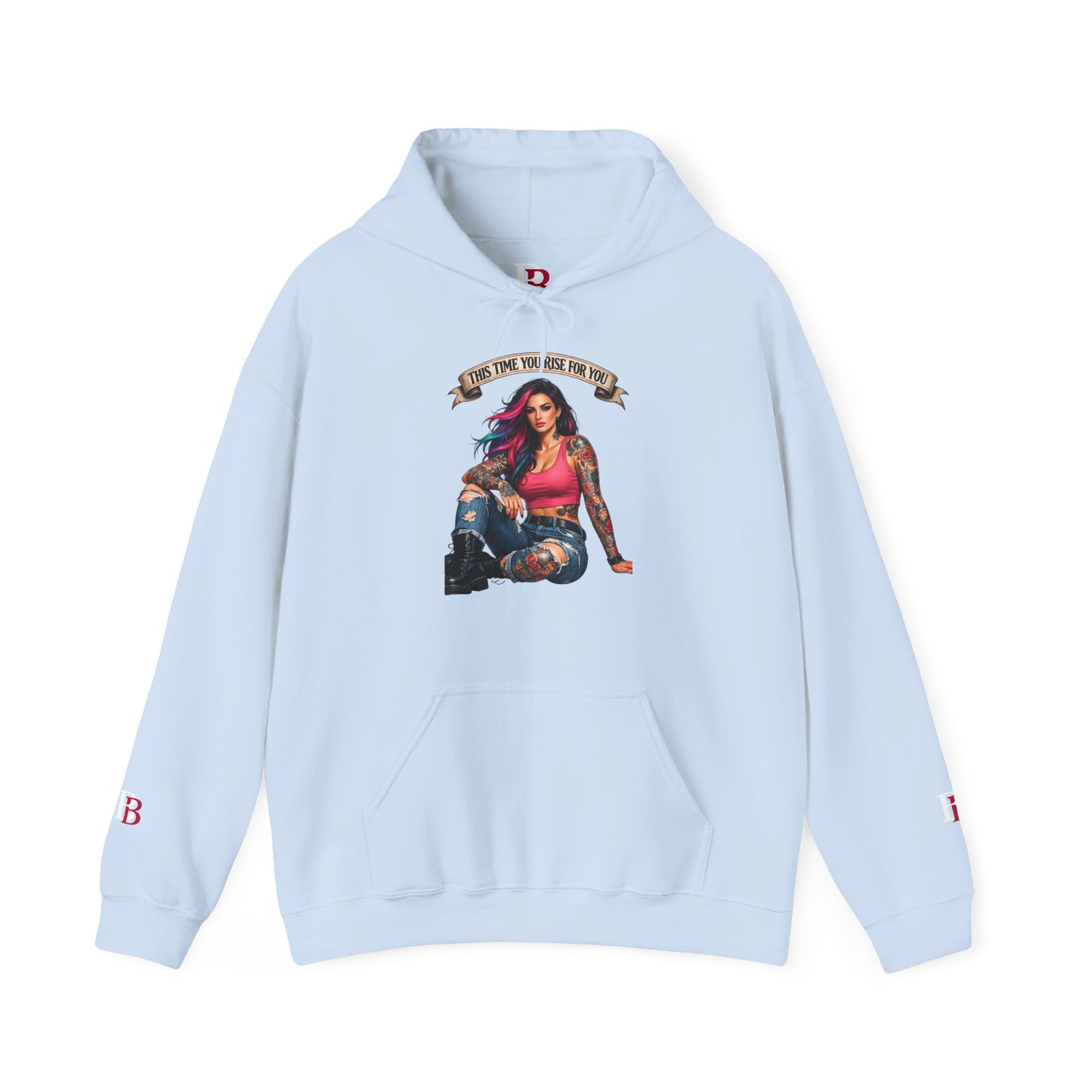 This Time You Rise For You empowerment hoodie by Badass Bitches