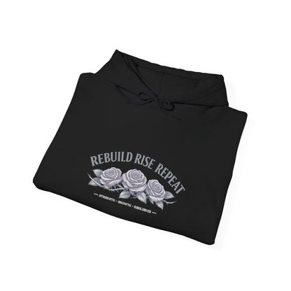 Rebuild Rise Repeat empowerment hoodie by Badass Bitches